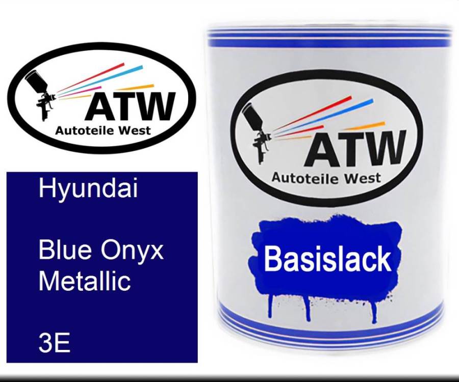 Hyundai, Blue Onyx Metallic, 3E: 1L Lackdose, von ATW Autoteile West.